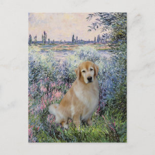 Postal Golden Retriever10 - Por el Sena