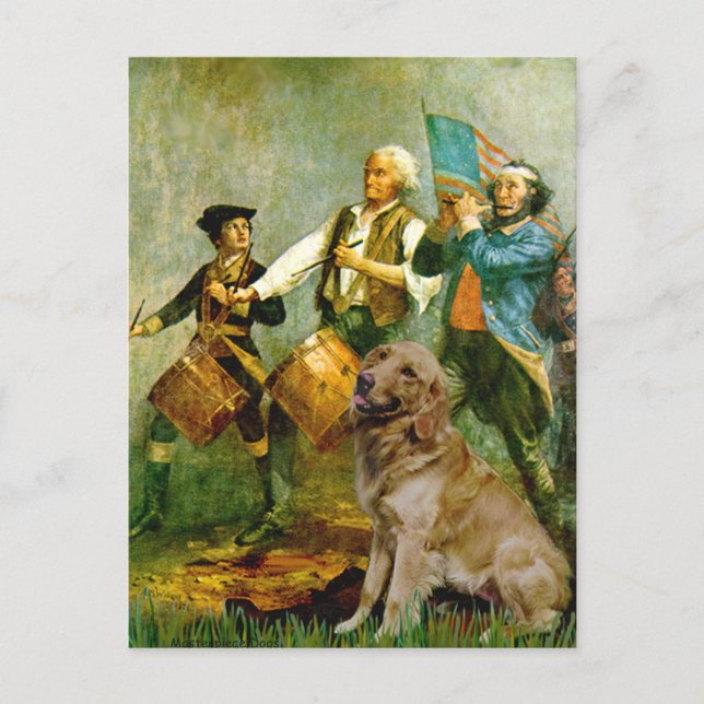 Postal Golden Retriever 1 - Espíritu del '76 (Anverso)