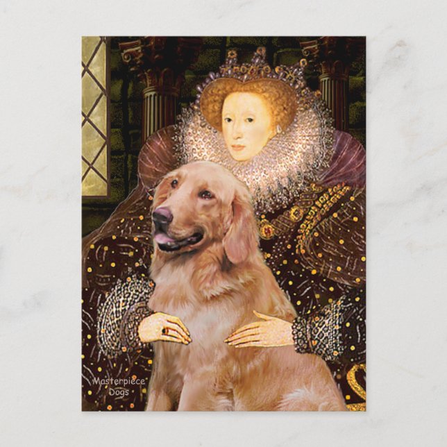 Postal Golden Retriever #1 - Reina Isabel I (Anverso)
