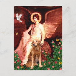 Postal Golden Retriever 9 - Ángel Sentado