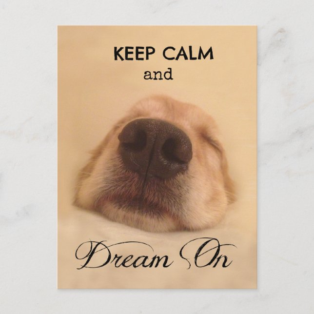 Postal Golden Retriever Calm Dream On (Anverso)