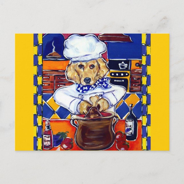 Postal Golden Retriever Card (Anverso)