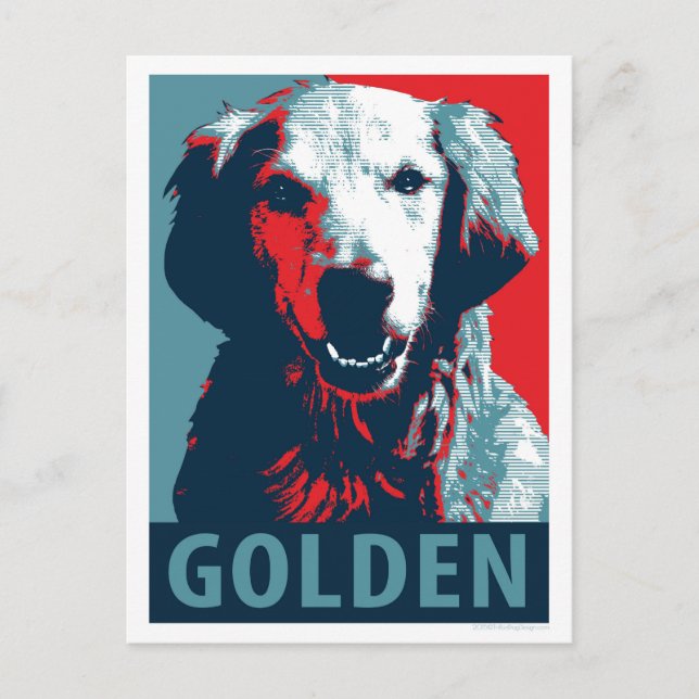 Postal Golden Retriever de Hope Dogs (Anverso)