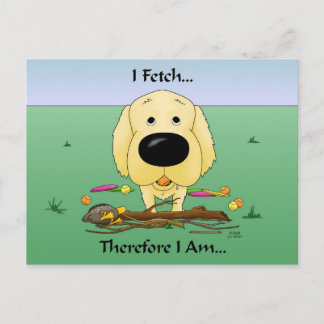 Postal Golden Retriever (Goldens) que recibo..Postcard