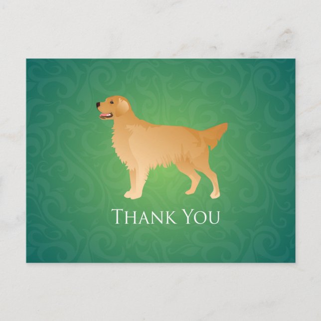 Postal Golden Retriever Gracias (Anverso)