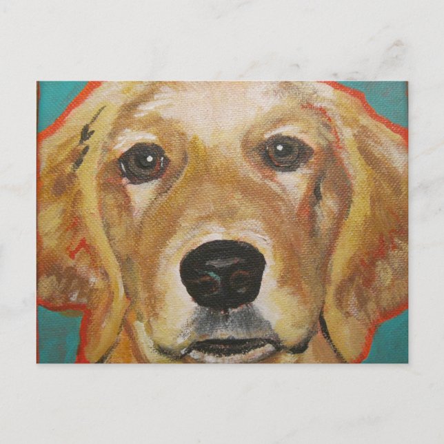 Postal Golden Retriever - "Maddie" - Postcard (Anverso)