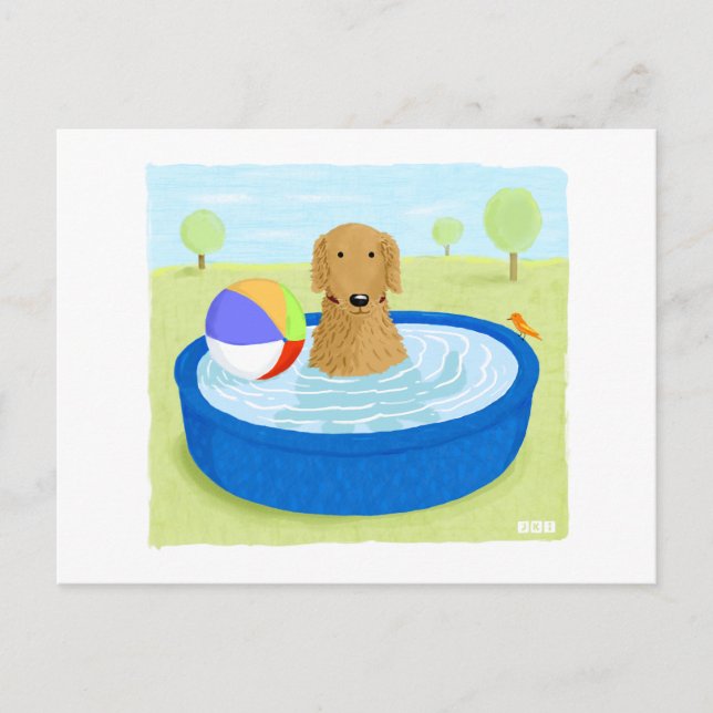 Postal Golden Retriever "Summertime" (Anverso)