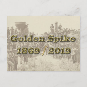 Postal Golden Spike Transcontinental Railroad Sesquincent