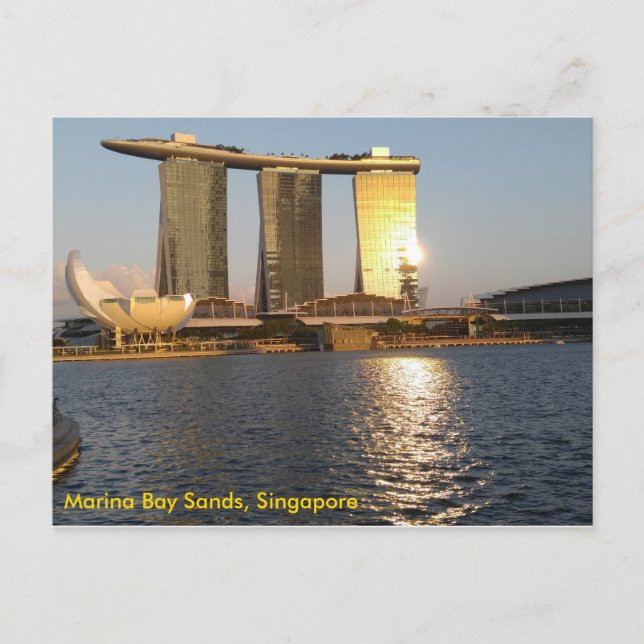Postal Golden Sunset Marina Bay Sands, Singapur (Anverso)
