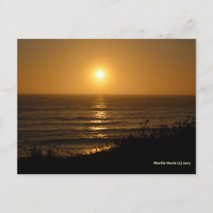 Postal Golden Sunset V Blue Beach Song™