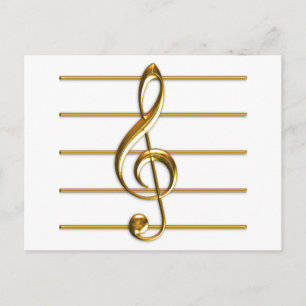 Postal Golden Treble Clef