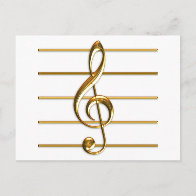 Postal Golden Treble Clef (Anverso)