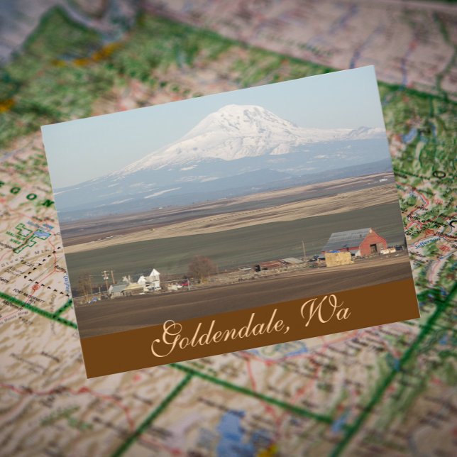 Postal Goldendale Farming Valley, Washington Travel Photo (In Situ Map)