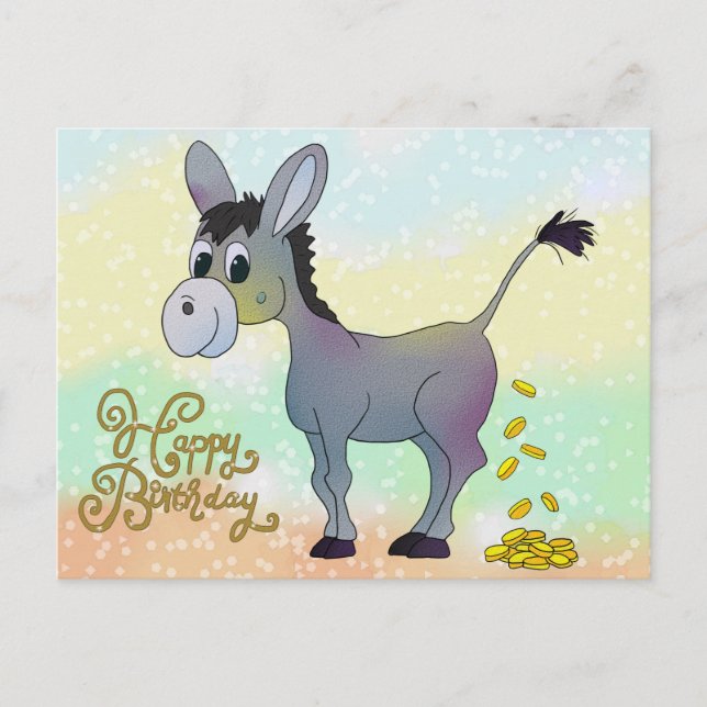 Postal Goldesel Postkarte (Anverso)