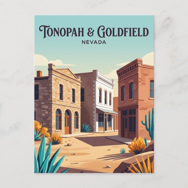 Postal Goldfield y Tonopah Nevada (Anverso)