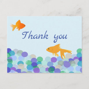 Postal Goldfish Gracias Postcard