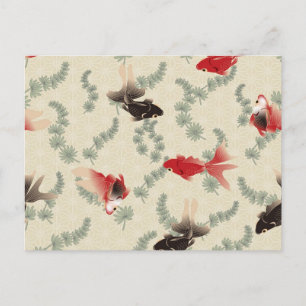 Postal Goldfish japonés