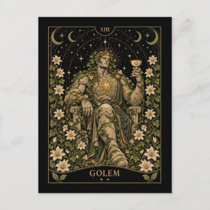 Postal Golem, arte de Tarot Starlit
