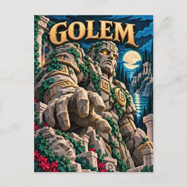 Postal Golem, Monstruo de Papel Cortado (Anverso)