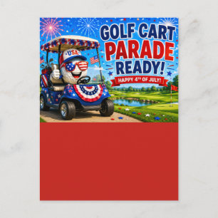 Postal Golf 4 de julio Día de la Independencia