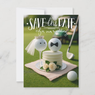 Postal Golf ahorra la fecha para nuestro boda con bolas d
