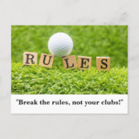 Golf Ball con RULES divertido diciendo para los go