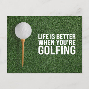 Postal Golf Ball Life es mejor cuando juegas golf