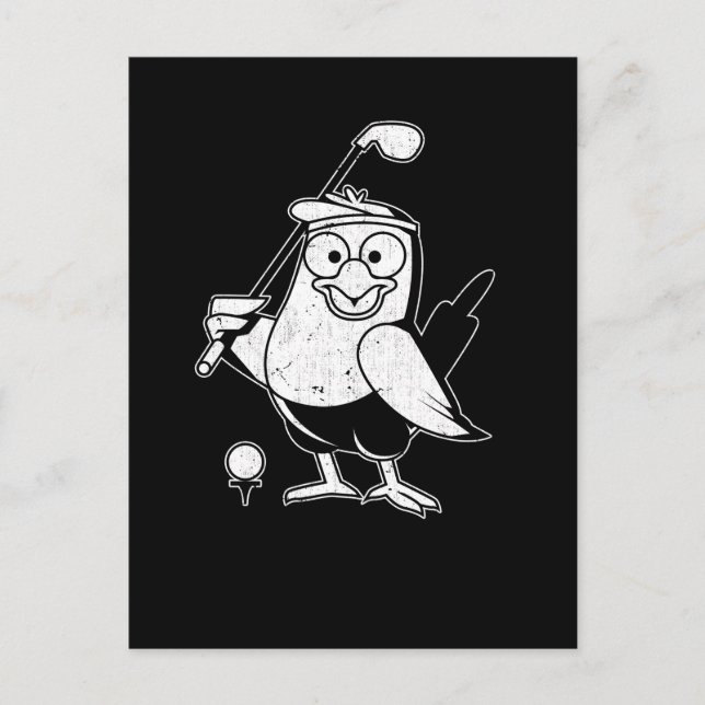 Postal Golf Birdie Funny Bird Humor Golfing (Anverso)