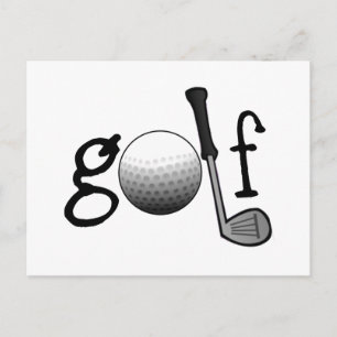 Postal Golf con club y bolas