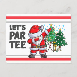 Postal Golf con Santa Claus Par Tee Fiesta