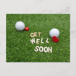 Postal Golf Consiga una carta pronto con el balón de golf