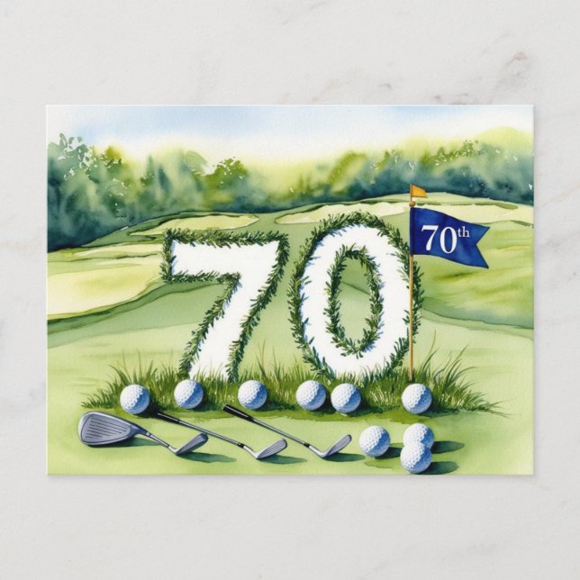 Postal Golf cumple 70 años (Anverso)