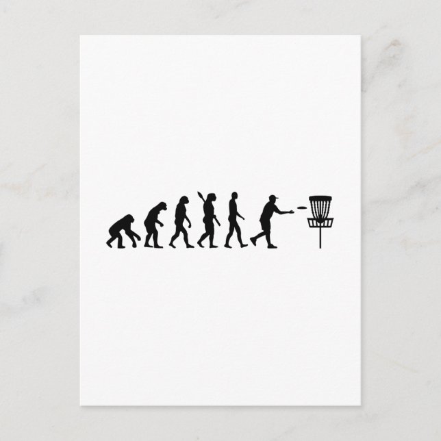 Postal Golf de disco de evolución (Anverso)