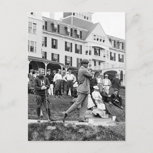 Postal Golf del vintage, 1890s (Anverso)