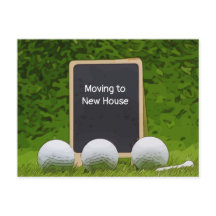 Golf en casa nueva en pizarra verde