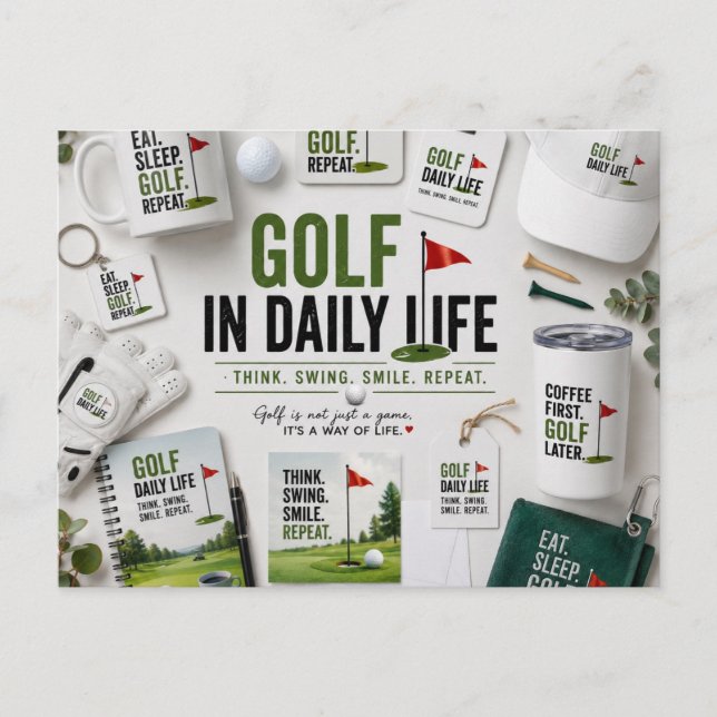 Postal Golf en la vida diaria (Anverso)
