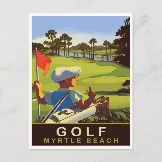 Postal Golf en Myrtle Beach, Carolina del Sur, Viaje (Anverso)