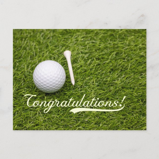 Postal Golf Felicitaciones lo hiciste por golfista (Anverso)