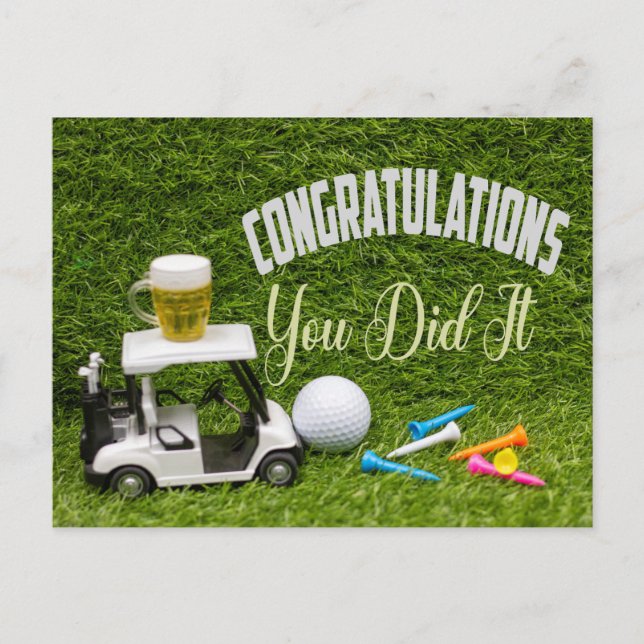 Postal Golf Felicitaciones lo hiciste por la Postca golfi (Anverso)