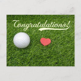 Postal Golf Felicitaciones pelota de golf con amor en ver