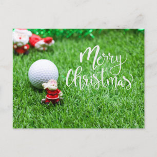 Postal Golf Feliz Navidad con Santa Claus y baile