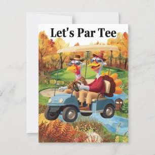 Postal GOLF Fiesta de acción de gracias de otoño para gol