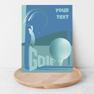 Postal Golf golfista club de golf saludo 