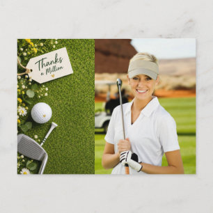 Postal Golf Gracias Crea tu propio foto golfista
