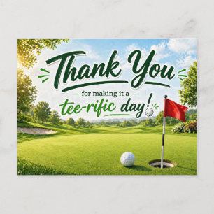 Postal Golf Gracias por el día fantástico