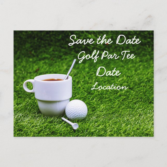 Postal Golf  Guardar la fecha para la fiesta del golfista (Anverso)