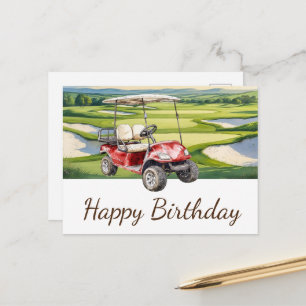 Postal Golf Happy Birthday Golfer Golf