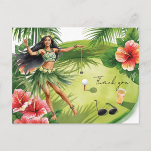 Postal Golf Hawaii temática para fiesta de cumpleaños haw