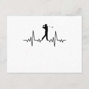 Postal GOLF HEARTBEAT Ropa de golf Mujeres Hombres Niños
