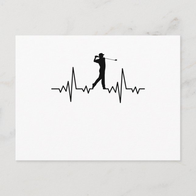 Postal GOLF HEARTBEAT Ropa de golf Mujeres Hombres Niños (Anverso)